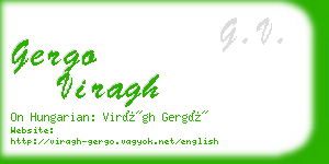 gergo viragh business card